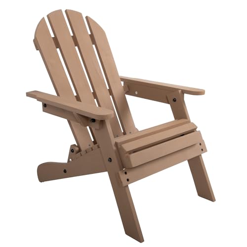 Image of HOLTICO Kids Adirondack Chair, Outdoor Wooden Accent Toddler Adirondack Chair, Folding Adirondack Chair, Comfortable Kids Fire Pit Lounge Chairs for Yard, Garden, Patio