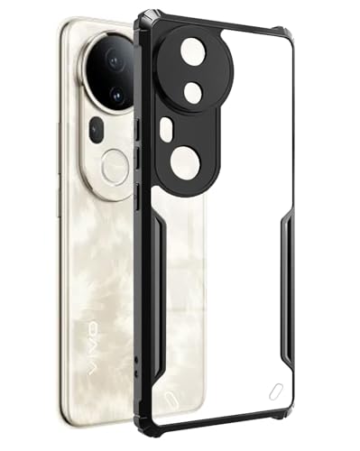 Image of Spazy Case Vivo T4 Ultra Back Cover | Transparent Crystal Clear Hard PC Back Case with TPU Bumper, Drop Protection Case Cover for Vivo T4 Ultra