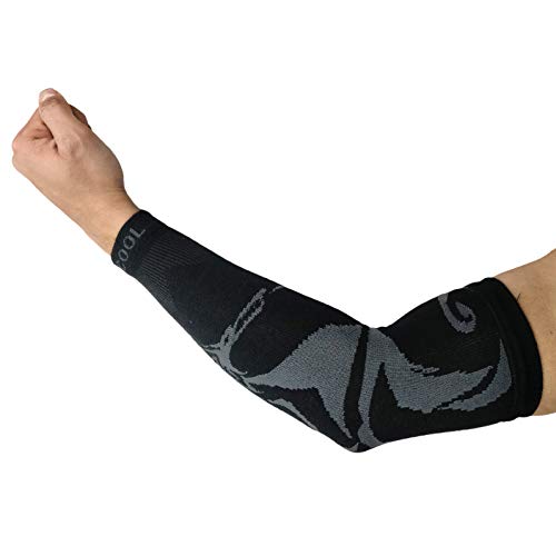 Image of Cotson Black Tattoo Cotton Arm Sleeves for Men Women Sun Protection (Pack of 1 Pair)
