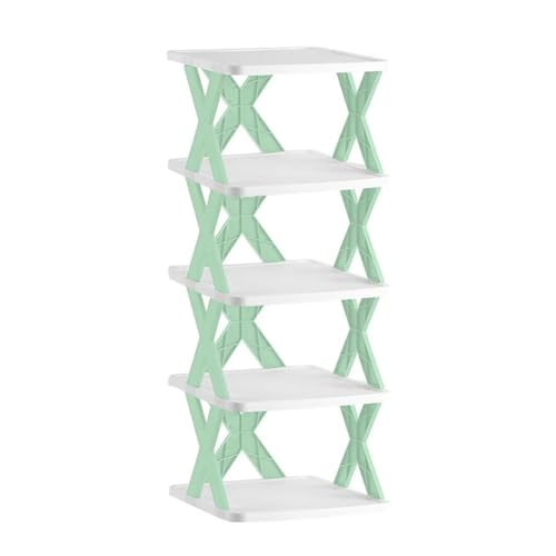 Tielag Schuhregal mit 4 Ebenen. Schuhschrank Schmal, Stapelbar...