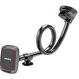 APPS2Car Magnetic Phone Holder for Car, Anti-Shake Dashboard & Windshield Phone Mount for Truck [Flexible Long Arm], Gooseneck Car Phone Holder [6 Strong Magnets] Fit for iPhone & Android Smartphones