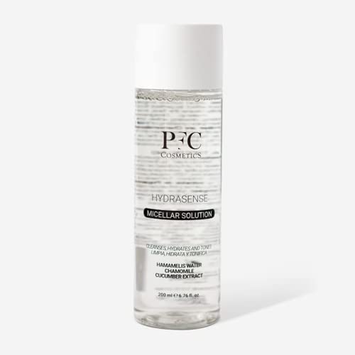 PFC Cosmetics - Agua Micelar Limpiador Facial Desmaquillante Puro y Natural Hydrasense Micelar Solution 200ml Concentrado de Hamamelis Water y Extracto de Pepino para Higiene y Cuidado Personal Cover