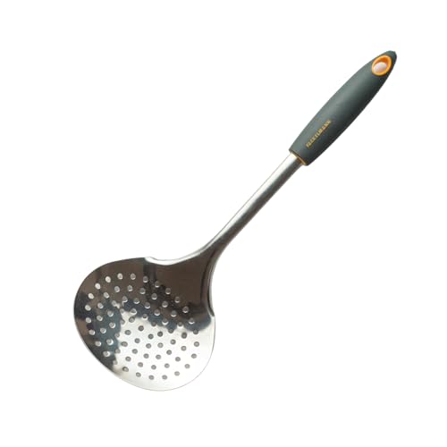 FACKELMANN Espumadera 34cm. Soft, polipropileno, TPR, acero inox, color inox, naranja y gris. 1 ud.