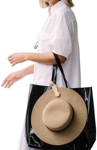 KLIPSTA Hat Clip - Magnetic Hat Holder for Traveling Bags, Backpacks, Purses, Totes and More, Hands Free Bag Accessory (Tan)