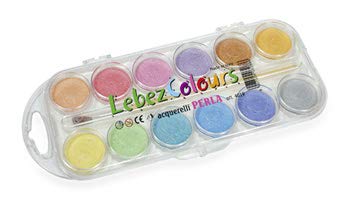 LEBEZ Acquerelli Perlati 12color Pennello
