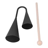 Agogo Bell, Two Tone, Agogo Bell with Wooden Stick, Traditional Latin Percussion Instrument, Childre