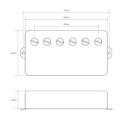 Fleor Alnico 5 Alnico V Guitare électrique Humbucker cou Laiton 50 mm Base ajustement 4 fils de guitare de style LP Neck+Bridge chrome - Les Beatles, Paul McCartney, John Lennon, RIngo Starr, George Harrison Fleor Alnico 5 Alnico V Guitare électrique Humbucker cou Laiton 50 mm Base ajustement 4 fils de guitare de style LP Neck+Bridge chrome – Image 5