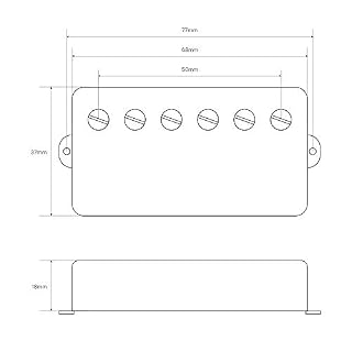 Fleor Alnico 5 Alnico V Guitare électrique Humbucker cou Laiton 50 mm Base ajustement 4 fils de guitare de style LP Neck+Bridge chrome - Les Beatles, Paul McCartney, John Lennon, RIngo Starr, George Harrison Fleor Alnico 5 Alnico V Guitare électrique Humbucker cou Laiton 50 mm Base ajustement 4 fils de guitare de style LP Neck+Bridge chrome – Image 5