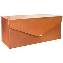NACH Mailboxes for Outside Wall Mount, 6.7 x 14.6 x 3.9 inch, Copper Mail Box Wall Mounted, Waterproof Mailbox for Door - The Modern Envelope Mailbox
