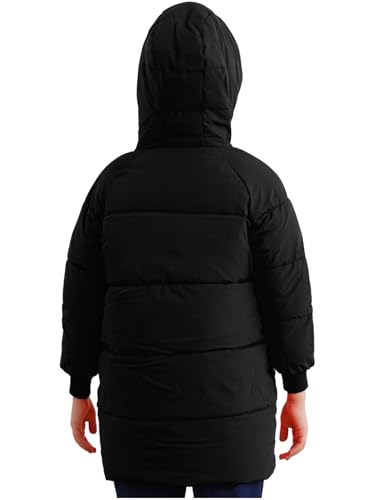 Hularka Kids Girls Winter Thicken Warm Hooded Coat Long Puffer Down Jacket Parka Waterproof Windbreaker Outerwear2