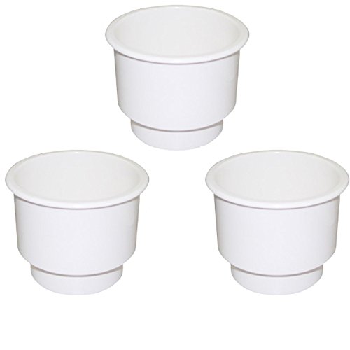Portavasos plástico blanco para carros y más x3 miniatura 1