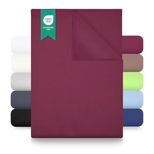 Bettlaken ohne Gummizug kochfeste Baumwolle 100 x 200 cm - weißes Betttuch ohne Gummi Baumwollstoff Laken zum zudecken Hotel 125 g/m² 2 GREEN MARK Textilien Klassische Bettlaken | Betttuch | Laken | Leintuch | Haustuch 100% Baumwolle ohne Gummizug vielen Größen und Farben Größe:150x250 cm, Bordeaux rot