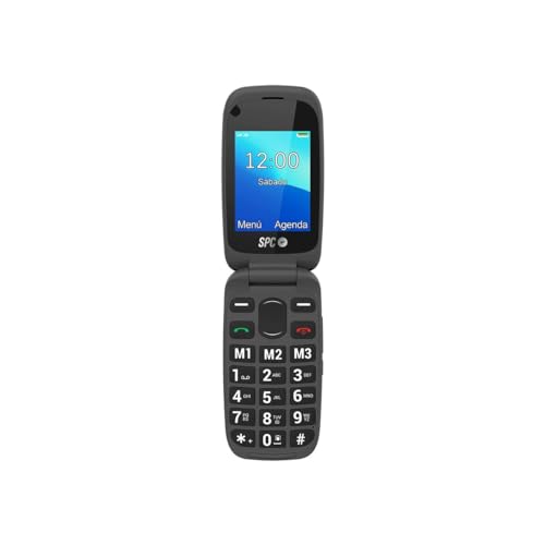 SPC Harmony 4G – Hopfällbar mobiltelefon för seniorer, svart