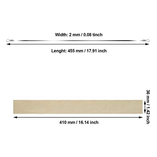 Honoson 10 Pcs Impulse Sealer Replacement Parts 16 Inch Heat Seal Strips Replacement Element Service Heat Seal Strips Impulse Sealer Spare Repair Parts Kit Compatible with F-400, FS-400, PFS-400