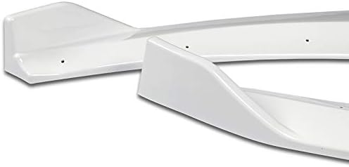 Front Bumper Lip fit for compatible with 2017-2018 Ford FusionMondeo, Front Bumper Lip Spoiler Air Chin Body Kit Splitter Painted Glossy White, (SPORT-Style)
