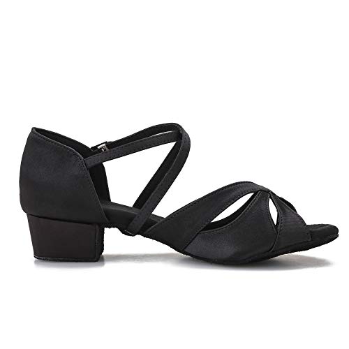 Low Heel Ballroom Dance Shoes Salsa Latin Dancing Shoes for Social Dancer Practice Dancing 1.5 Inch Heel4