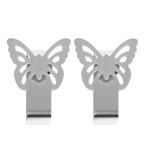 Uonlytech Clips de Fijación de Mesa para Manteles de Acero Inoxidable Resistentes Oxidación de 3 Cm Paquete de 2 Piezas para Uso en Hogar y Banquetes