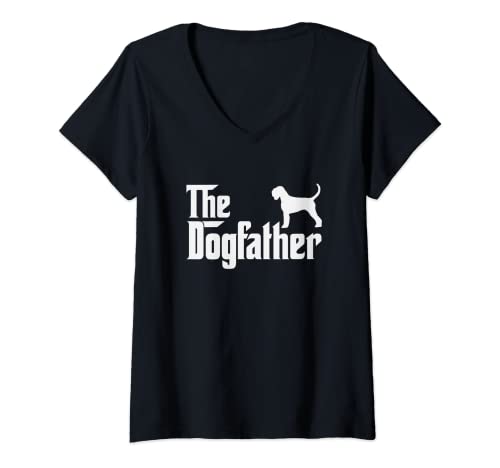 Mujer Gigante Schnauzer DogFather Funny Dog Dad Camiseta Cuello V