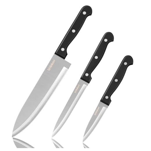 Kitchen Knife, 3-Pcs Knife Set, 8 Inch Chef Knife, 5 Inch Utility Knife