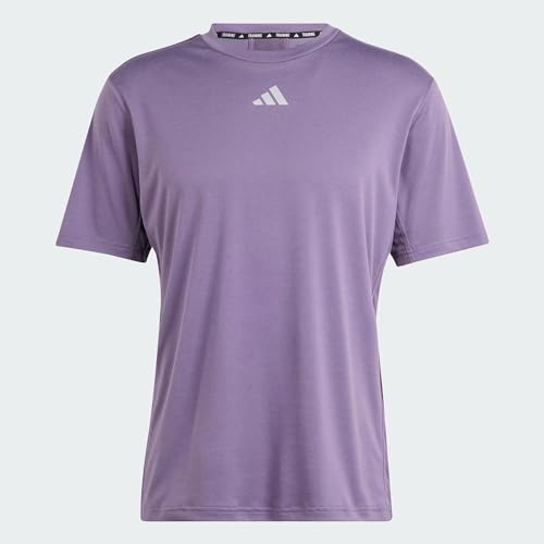 Adidas Herren HIIT Workout 3-Stripes Tee, Shadow Violet, M – Ansicht 4