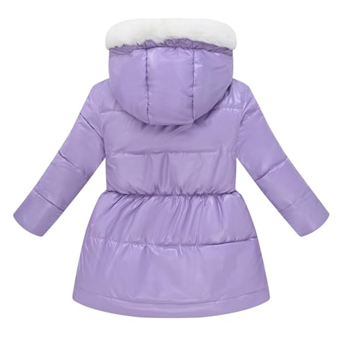 Image of Teen Kids Leather Puffer Jackets Winter Waterproof Fleece Lined Down Coats Boys Girls Padded Warm Quilted Outwear