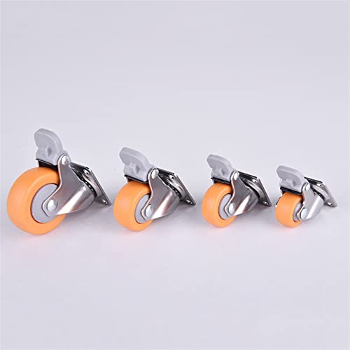Roulette meuble caoutchouc orange anti-rayure 1.5 pouce pour sol fragile