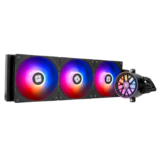 Image of Thermalrlght Aqua Elite 360 V6 ARGB Black AIO CPU Cooler, ARGB PWM Cooler Fans with 2000RPM, for Intel Lga1150 /1151 /1155 /1156 /1200 /2011 /1700 /1851, AMD: AM4 /AM5, Case 360mm AIO Radiator