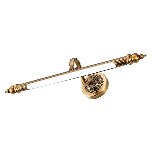 Applique miroir LED vintage bronze orientable pour éclairage salle de bain hôtel