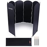 ウインドスクリーン 焚き火 リフレクター 大型 反射板 風除板 防風板 高さ60cm 70cm 8枚 折り畳み式 収納袋付き 亜鉛メッキ鋼板 耐熱性 耐摩耗性 煮炊き 焚き火 焚き火台 防風 バーベキュー キャンプ用品 Oリング付属 (Sサイズ（高さ40cmブラック）)