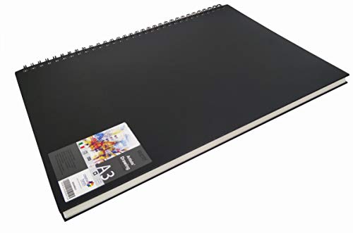 Brustro Artists Wiro Bound Sketch Book | A3, 116 Pages, 160 GSM | Spiral, Ideal for Sketching, Shading, Drawing, Blending, Mandala, Fine Art, Portrait, Spiral, Professional, Fine Art Students.