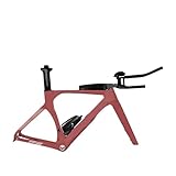 Disc Brake Carbon TT Bike Frame Time Trial Racing Frameset(Marsala-A,58cm Gloss)