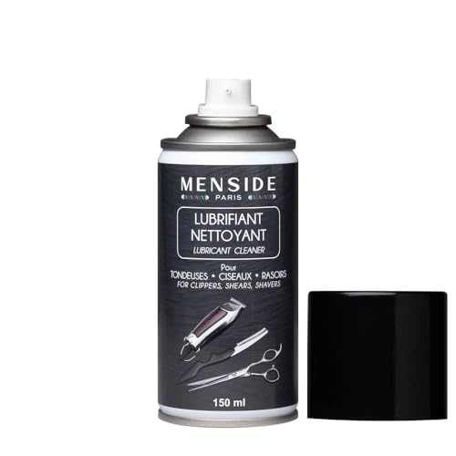 MENSIDE - Huile Lubrifiante destinée aux tondeuses et rasoirs pour barbes et cheveux- Conçue pour les barbiers, salons de coiffure et particuliers - 150 ML -...