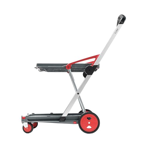 Clax Chariot à main moderne en aluminium Rouge Capacité de charge 60 kg