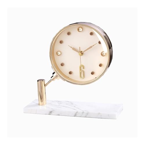 Reloj de mesa para sala de estar con diseño simple y maquinaria sin tictac interior 2