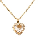 Plata de Ley 925, pavé multicapa de colores para mujer, collar de corazón de reunión con adoquines de circonita brillante y diamantes de imitación para el día de San Valentín,