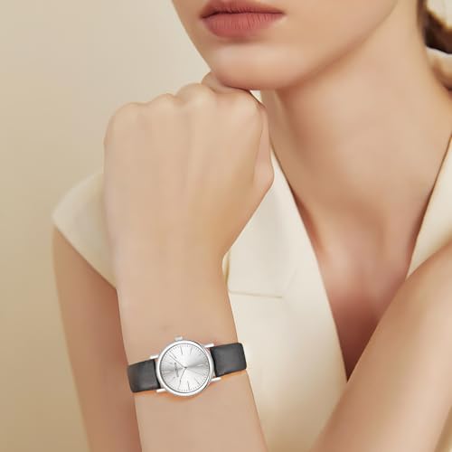 Image of HOLSTOUR Watches for Women Crystal Accented Fashion Watch with Leather Band Gifts for Women
