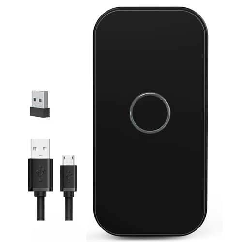 Mini Bluetooth Wireless Barcode Scanner,Symcode USB Portable Handheld 1D CCD Barcode Scanner Reader for POS/Android/iOS/iMac/Ipad
