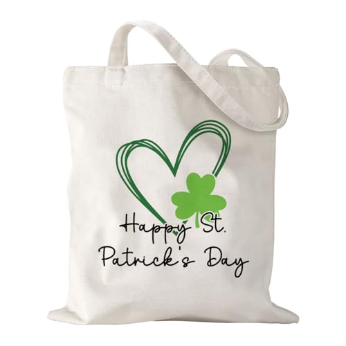 St Patricks Day Canvas Bag Funny Tote Bag Gifts for Women Mom Aunt Friends Irishs Shamrock Tote Bag...