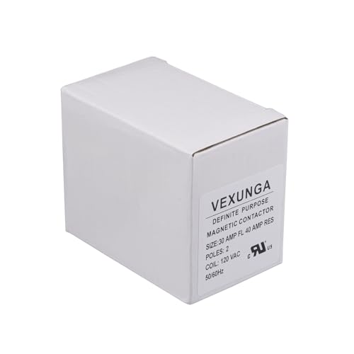 2 Pole 30 Amp 120 VAC Coil AC contactor 2P 30A 120V 50/60Hz AC Motor Contactor Replacement for Air Conditioner Compressor Condenser Unit Contactors