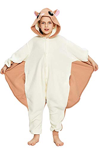 CANASOUR Squirrel Halloween Costume Kids Girls Onesie Pajamas 10-12T
