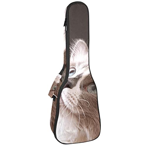 Sac ukulélé 23 pouces chaton mignon : housse de transport pour ukulélé ténor soprano concert