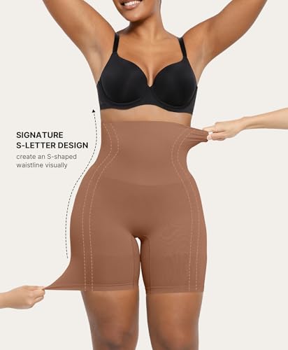 Image of SHAPELLX Tummy Control Shapewear for Women High Waisted Body Shaper Shorts Thigh Slimming Underwear