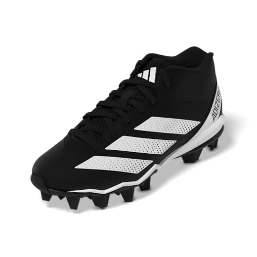 adidas Unisex-Kid's Adizero Impact.2 Molded American Football, Black/White/Black, 6