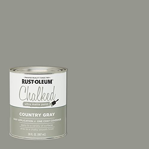 Rust-Oleum Decorative 285141 Ultra Matte Interior Chalked Paint 30 Oz, 30 Fl Oz (Pack Of 1), Country Gray #TOP1