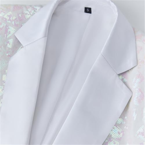 Mens Sequin Blazer Christmas Tuxedo Shiny Suit Jacket for Men Wedding Party3