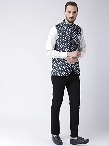 Image of hangup Men's Waistcoat (42A Printed Nehru 44 Multicoloured 44)
