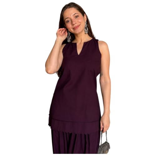 Image of LookMark Women's Rayon Printed Kurta Set with Farshi Salwar | Traditional Ethnic Co-ord Set for Women | Office, Casual Wear-AZ-YS-OG3-KS2337