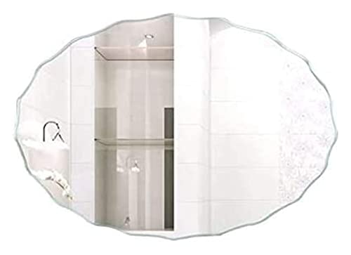 Espejo de baño ovalado PYROSUN grande hecho con cristal plateado