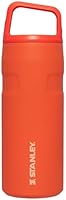 Stanley IceFlow Cap and Carry Water Bottle 16 oz | Wide Mouth Twist Lid | Lightweight and Leakproof for Travel and Sports | Insulated Stainless Steel | BPA-Free | Tigerlily