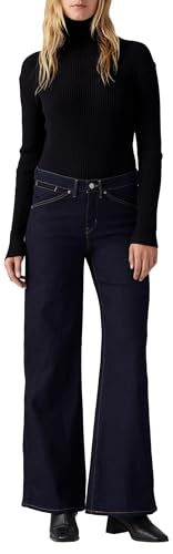 Levi's 318 Styled SHP Wide Leg Jeans, Darkest Sky, 26W x 32L Mujeres